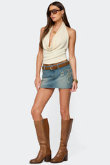 Bowiee Denim Mini Skirt