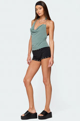 Rhia Cowl Neck Halter Top