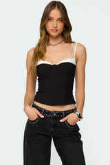 Contrast Peekaboo Corset