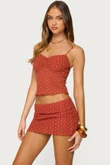 Josephina Textured Floral Tank Top