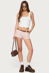 Monty Plaid Micro Shorts