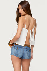 Iris Backless Floral Lacey Tank Top
