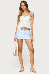 Tamora Eyelet Babydoll Tank Top