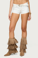 Ciel Low Rise Denim Micro Shorts