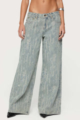 Blaze Distressed Low Rise Baggy Jeans