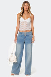 Buckle Baby Washed Low Rise Baggy Jeans