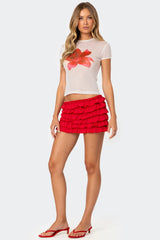 Constance Ruffled Mini Skirt