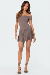 Tala Belted Off Shoulder Mini Dress