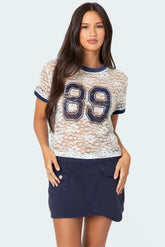 89 Sheer Lace T Shirt