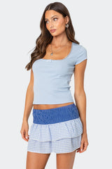 Priscilla Lace Trim T Shirt