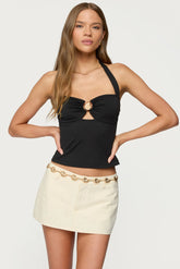Delcy Cut Out Halter Top