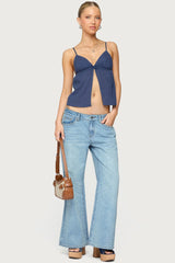 Otis Eyelet Split Front Tank Top