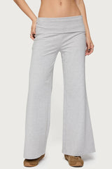 Petite Wide Leg Fold Over Pants