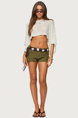 Hazen Grommet Low Rise Shorts