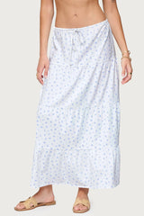 Charley Floral Tiered Maxi Skirt