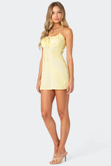 Gingham Bustier Mini Dress
