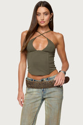 Lou Crossover Beaded Corset