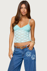Eira Sheer Lace Tank Top