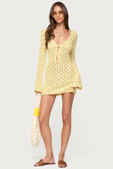 Brie Cut Out Crochet Mini Dress