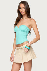 Deirdre Mesh Lace Up Corset