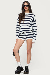 Amaris Striped Knit Shorts