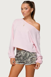 Aveline Off Shoulder Light Sweatshirt