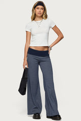 Amarna Striped Fold Over Pants