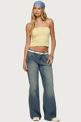 Emmet Strapless Scrunch Top