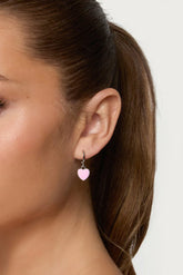Pinky Heart Earrings