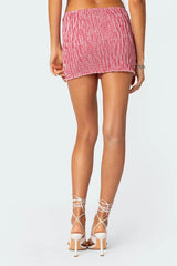 Gingham Scrunch Mini Skirt