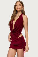 Caspia Cowl Neck Backless Top