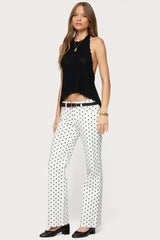 Romily Polka Dot Low Rise Straight Leg Jeans