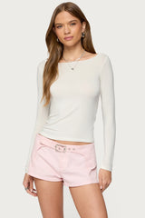 Semi Sheer Long Sleeve Top