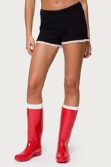 Sansa Lacey Knit Micro Shorts