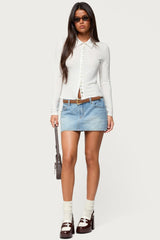 Pennie Iridescent Button Up Shirt