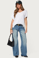 Sonora Oversized V Neck T Shirt