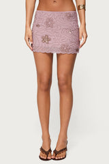 Astrid Beaded Mini Skirt