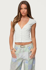 Alza Button Up Top