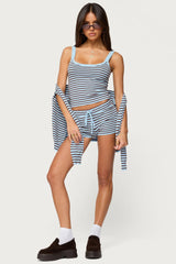 Lillian Striped Knit Shorts