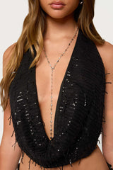 Heart & Diamond Cascading Necklace