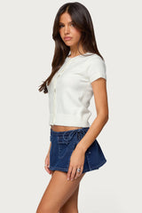 Coreen Button Up Knit Top