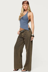 Susanna Asymmetric Twist Halter Top