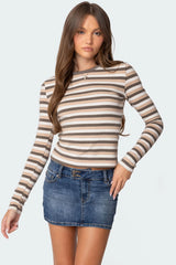 Sivan Striped Long Sleeve T Shirt