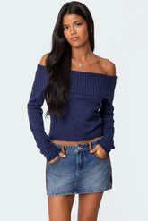 Tamara Fold Over Knit Top