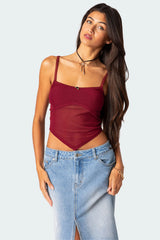 Cressida Sheer Mesh Tank Top