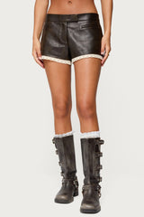 Lissa Lacey Faux Leather Shorts