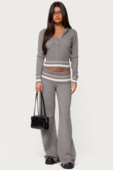 Kaliya Stripey Strapless Knit Top