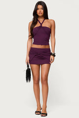 Maggi Knotted Mesh Mini Skirt