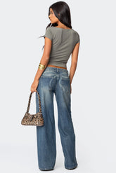 Vyxen Vintage Washed Low Rise Baggy Jeans