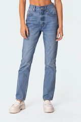 Swift Mid Rise Straight Leg Jeans